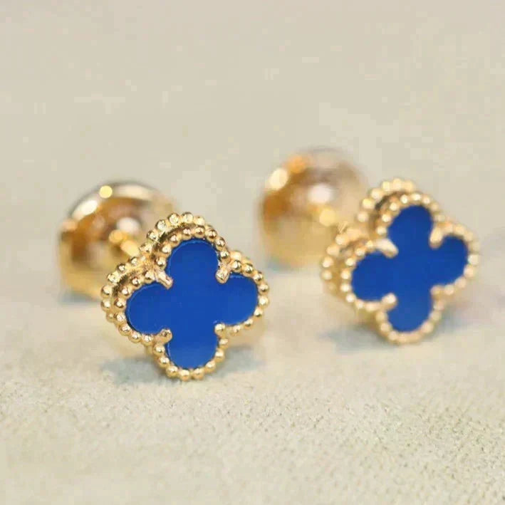 ⭐Miroze CLOVER MINI 9.5MM TURQUOISE EARRINGS