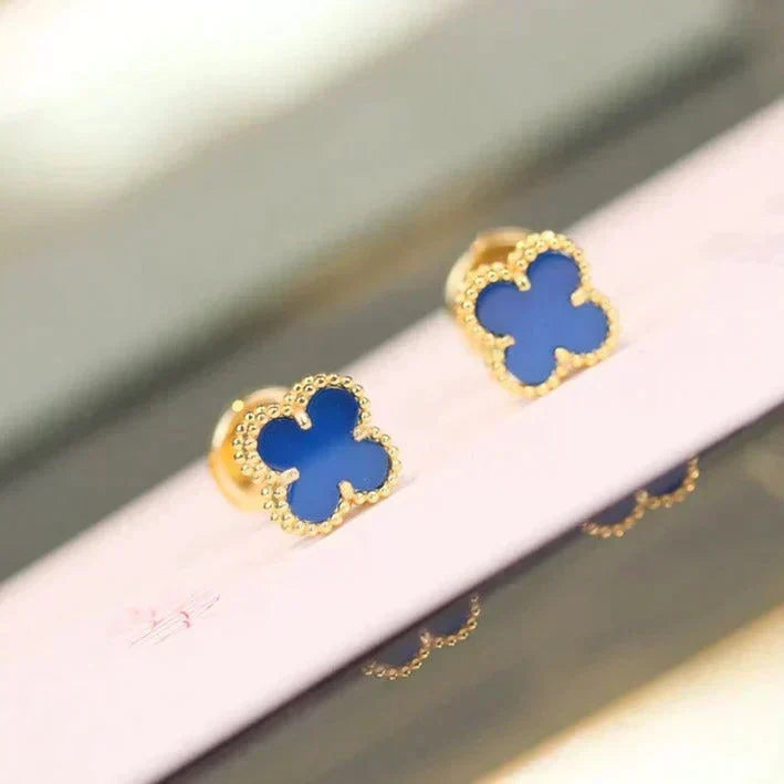[⭐Miroze] CLOVER MINI 9.5MM TURQUOISE EARRINGS