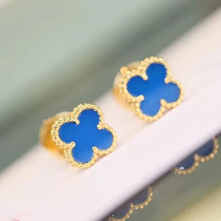 ⭐Miroze CLOVER MINI 9.5MM TURQUOISE EARRINGS
