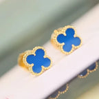 ⭐Miroze CLOVER MINI 9.5MM TURQUOISE EARRINGS