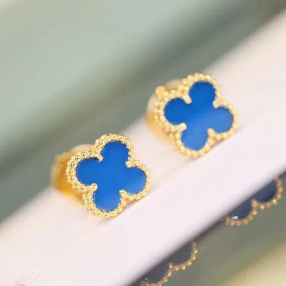 [⭐Miroze] CLOVER MINI 9.5MM TURQUOISE EARRINGS