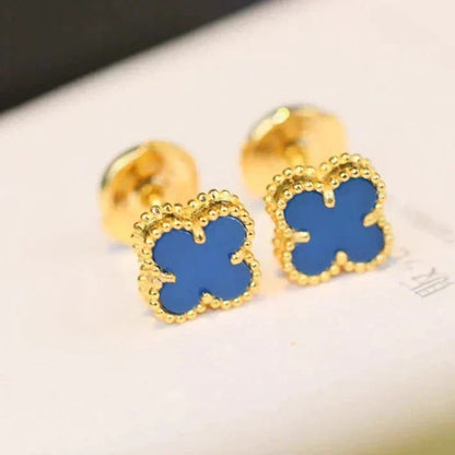 [⭐Miroze] CLOVER MINI 9.5MM TURQUOISE EARRINGS