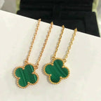 ⭐Miroze CLOVER 15MM MALACHITE SINGLE FLOWER  NECKLACE