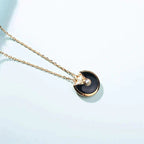 ⭐Miroze AMULETTE GOLD CARNELIAN ONYX NECKLACE
