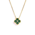 ⭐Miroze CLOVER 15MM DIAMOND TURQUOISE NECKLACE