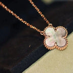 ⭐Miroze CLOVER 15MM  GRAY MOTHER OF PEARL NECKLACE