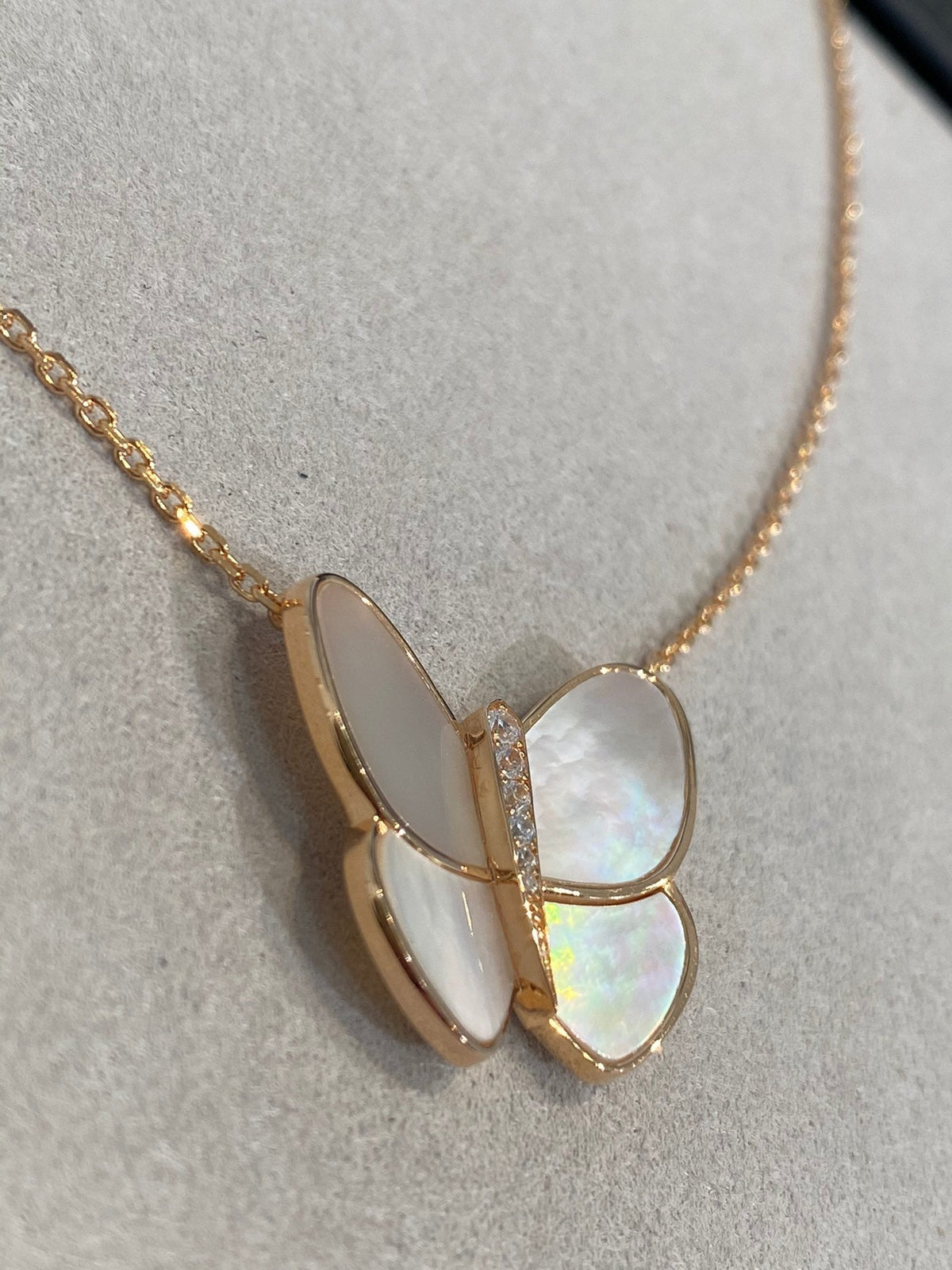 ⭐Miroze BUTTERFLY GOLD MOP DIAMOND NECKLACE