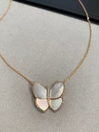 ⭐Miroze BUTTERFLY GOLD MOP DIAMOND NECKLACE