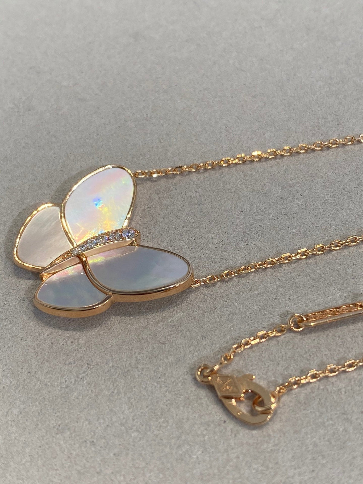 [⭐Miroze]BUTTERFLY GOLD MOP DIAMOND NECKLACE