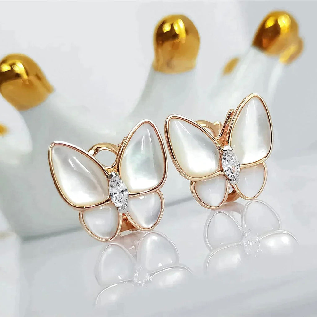 ⭐Miroze BUTTERFLY MOP DIAMOND EARRINGS