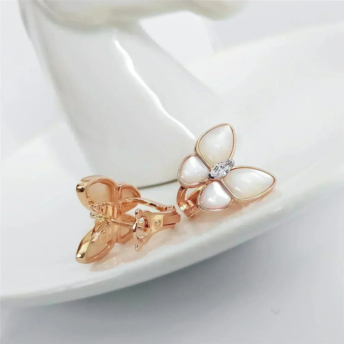 ⭐Miroze BUTTERFLY MOP DIAMOND EARRINGS
