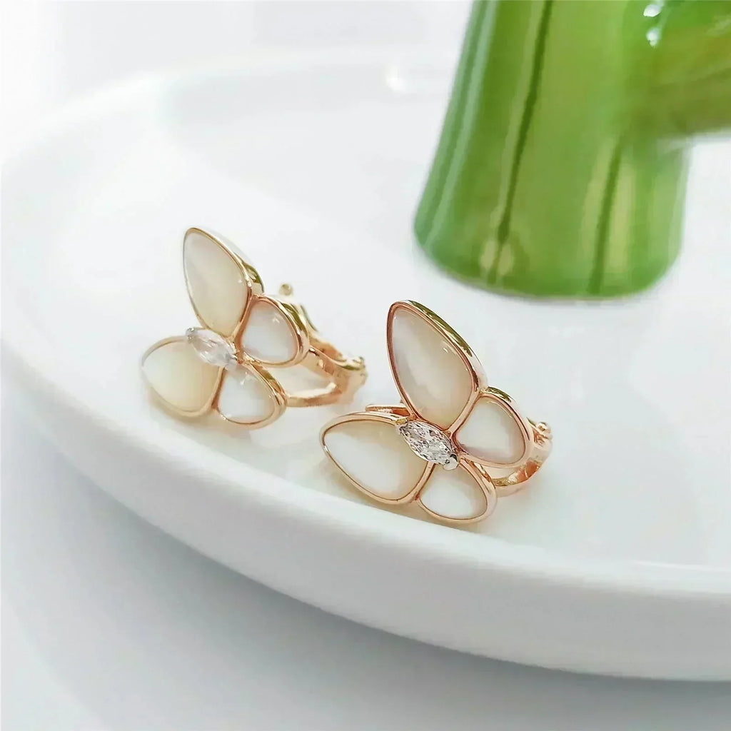 ⭐Miroze BUTTERFLY MOP DIAMOND EARRINGS