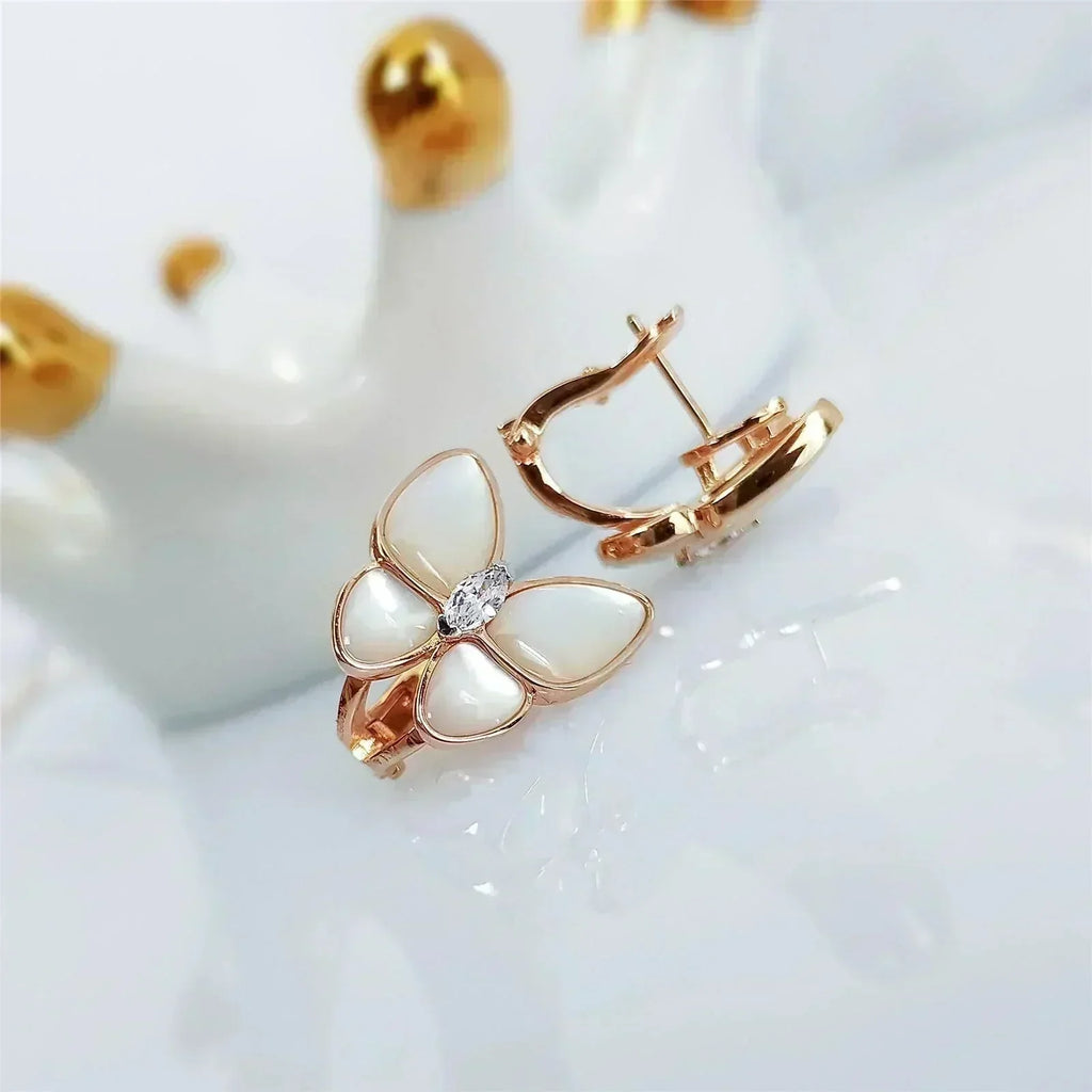 ⭐Miroze BUTTERFLY MOP DIAMOND EARRINGS