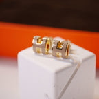 ⭐Miroze MINI POP H GOLD EARRINGS GREY