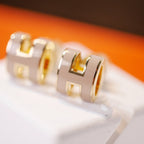 ⭐Miroze MINI POP H GOLD EARRINGS GREY