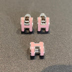 ⭐Miroze MINI POP H SILVER EARRINGS PINK