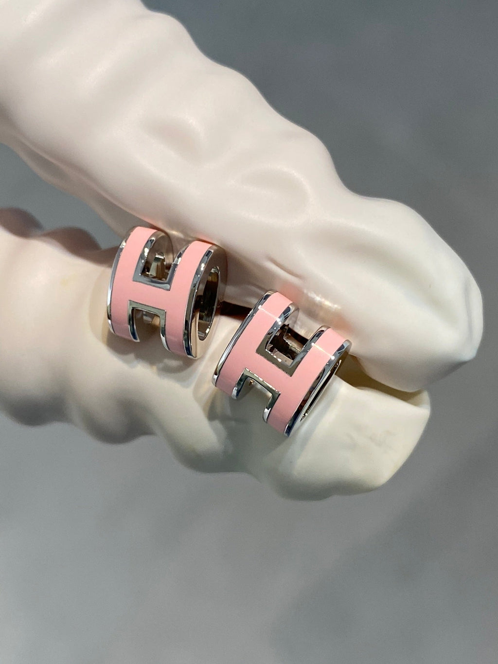 ⭐Miroze MINI POP H SILVER EARRINGS PINK