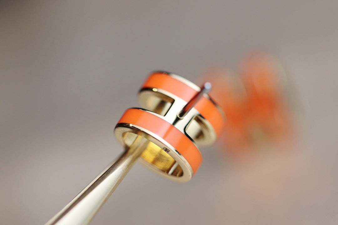 [⭐Miroze]MINI POP H EARRINGS ORANGE