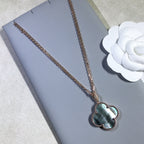 ⭐Miroze CLOVER 25MM GOLD DARK MOP BIG CLOVER NECKLACE