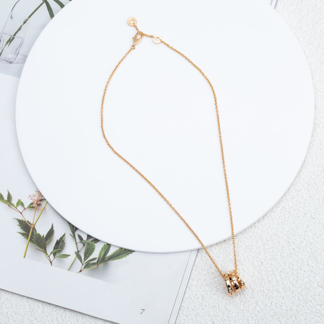 [⭐Veya]SERPENTI PINK GOLD NECKLACE DIAMOND