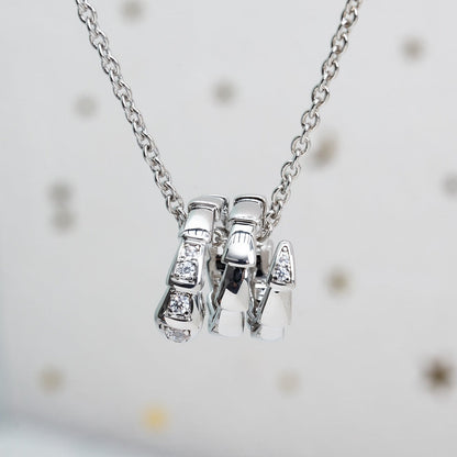 [⭐Miroze]SERPENTI SILVER NECKLACE DIAMOND