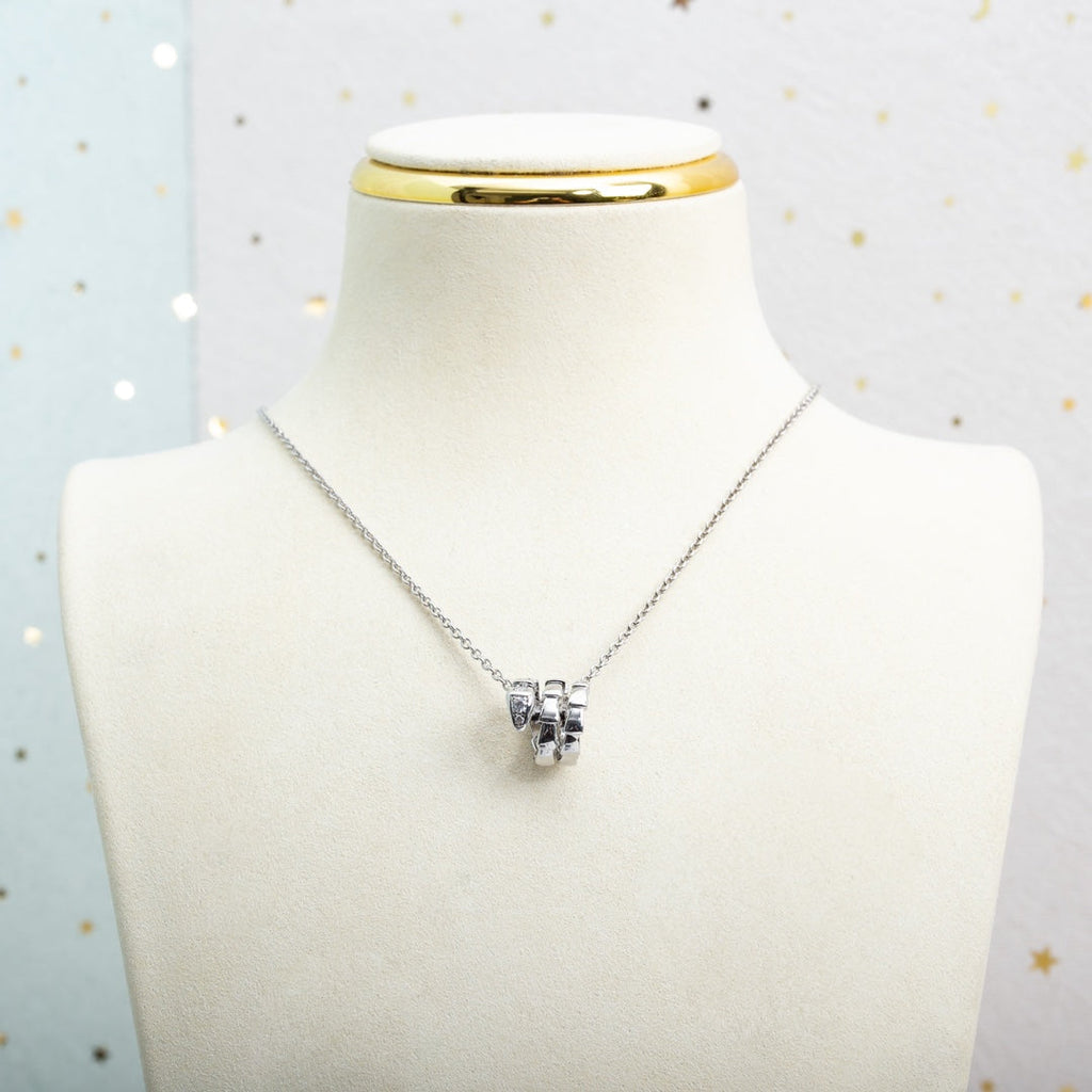 [⭐Veya]SERPENTI SILVER NECKLACE DIAMOND
