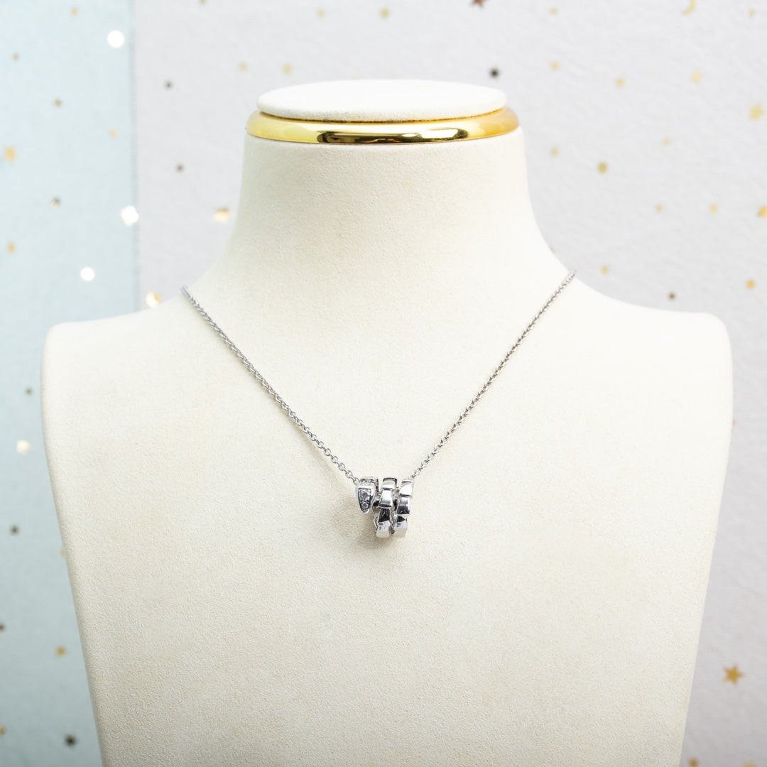 [⭐Miroze]SERPENTI SILVER NECKLACE DIAMOND