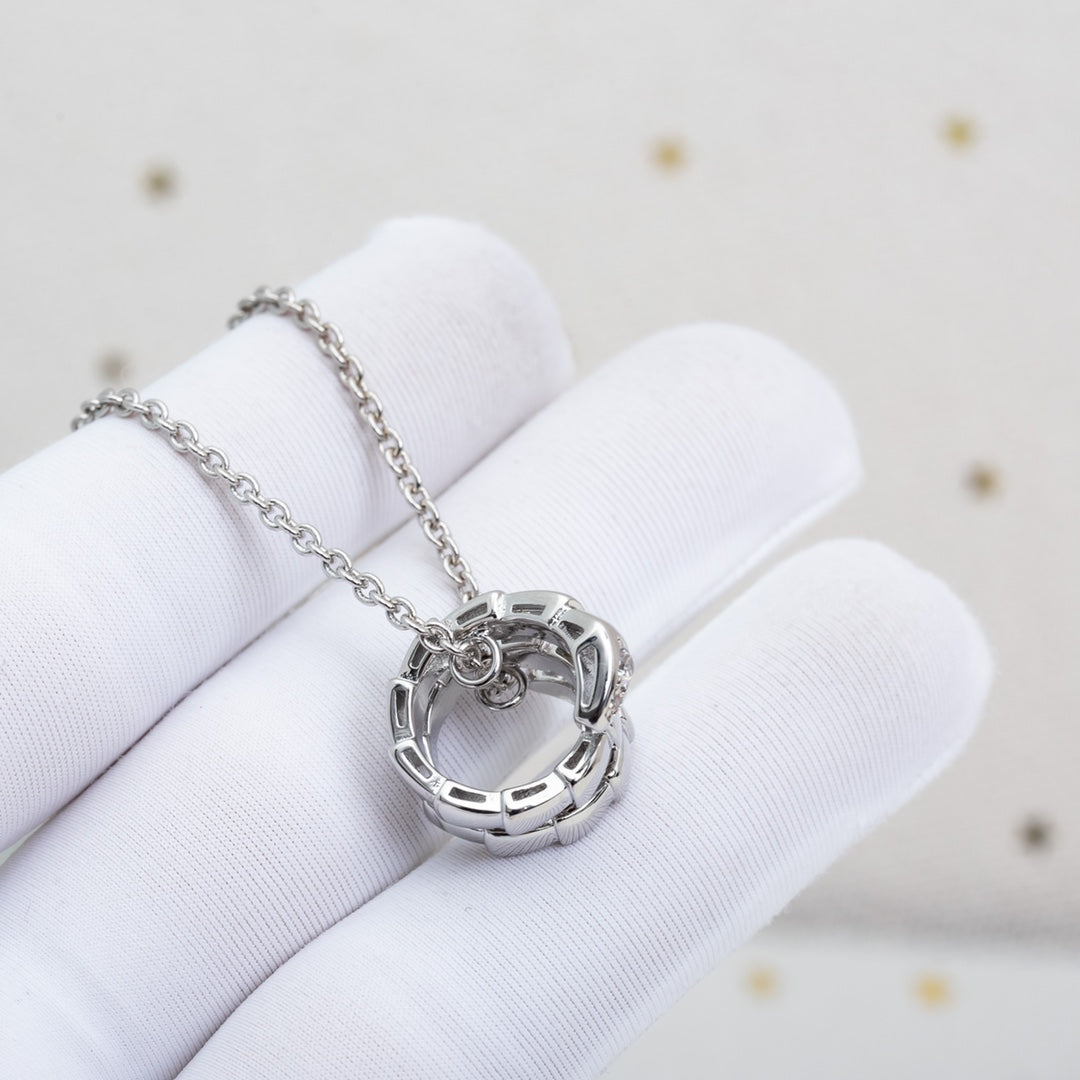[⭐Miroze]SERPENTI SILVER NECKLACE DIAMOND