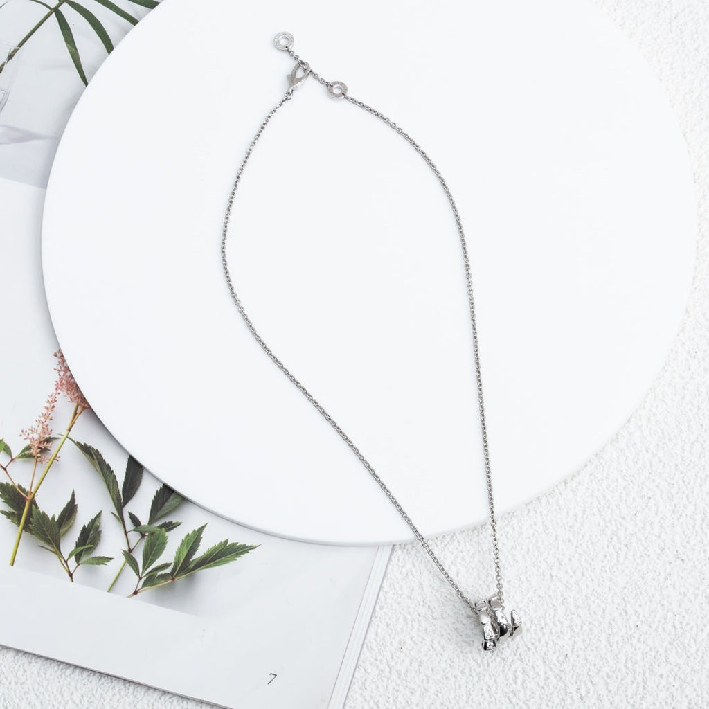 [⭐Veya]SERPENTI SILVER NECKLACE DIAMOND