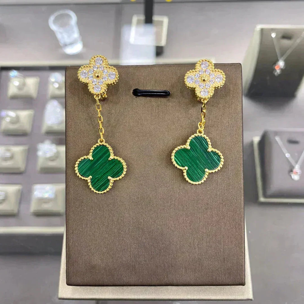 ⭐Miroze CLOVER  2 MOTIFS  DIAMOND  EARRINGS (MULTIPLE CHOICESç´