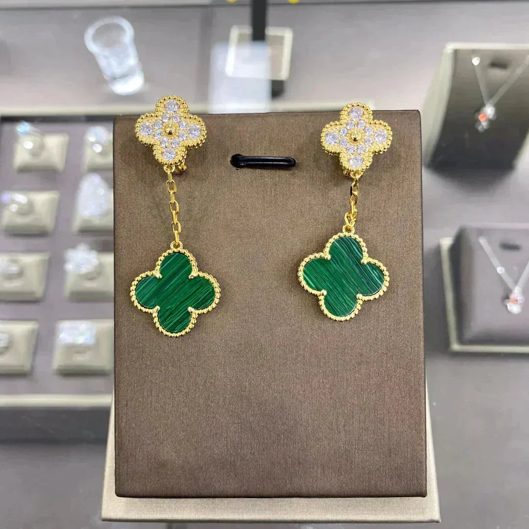⭐Miroze CLOVER  2 MOTIFS  DIAMOND  EARRINGS (MULTIPLE CHOICESç´