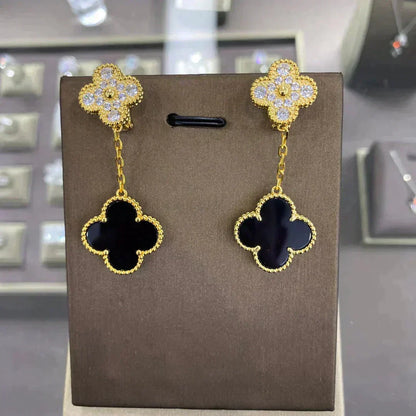 [⭐Miroze]CLOVER  2 MOTIFS  DIAMOND  EARRINGS (MULTIPLE CHOICESç´