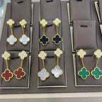 ⭐Miroze CLOVER  2 MOTIFS  DIAMOND  EARRINGS (MULTIPLE CHOICESç´