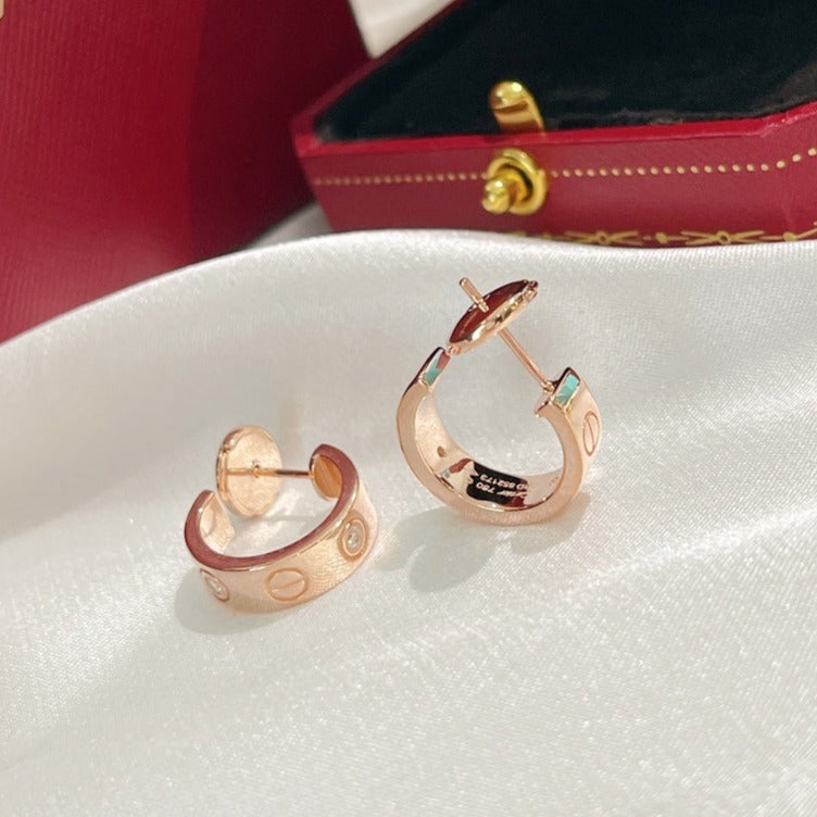 ⭐Miroze LOVE EARRINGS 5.7MM 2 DIAMONDS