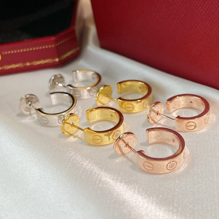 ⭐Miroze LOVE EARRINGS 5.7MM 2 DIAMONDS