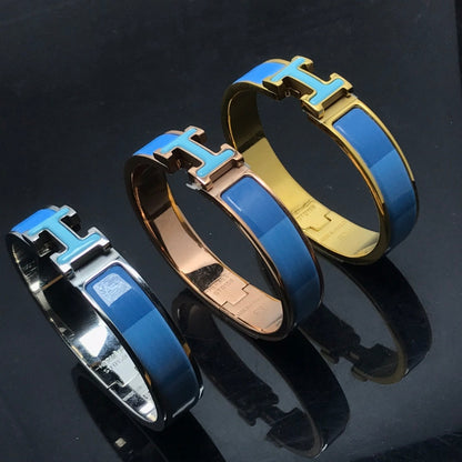 [⭐Miroze] H BRACELET BLUE RAINBOW CERAMIC