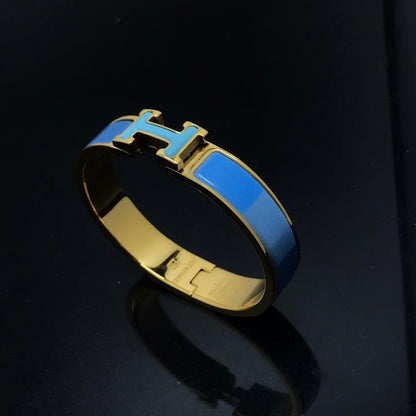 [⭐Miroze] H BRACELET BLUE RAINBOW CERAMIC