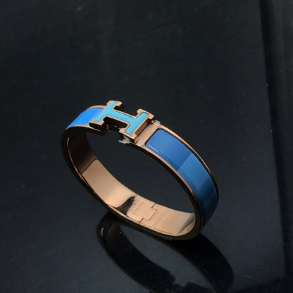 [⭐Miroze] H BRACELET BLUE RAINBOW CERAMIC