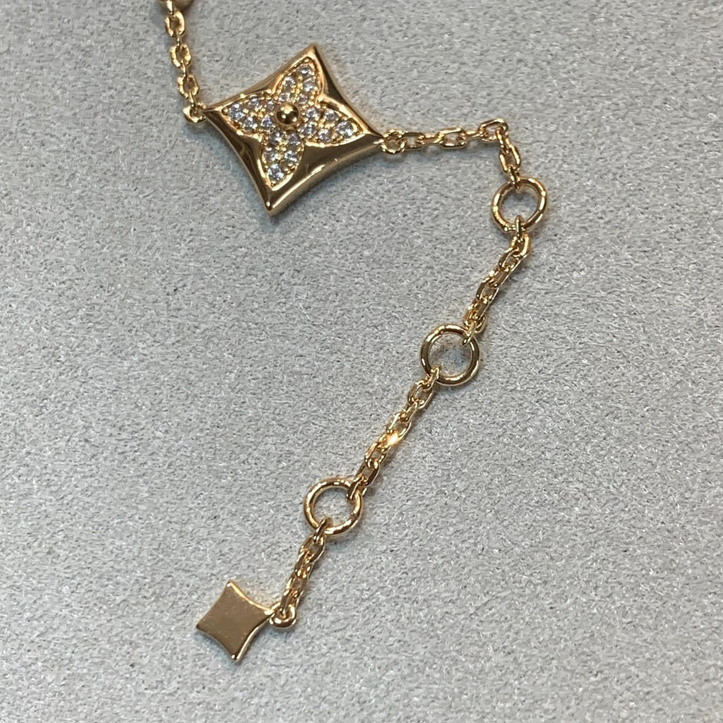 ⭐Miroze STAR AND SUN 4 MOTIFS GOLD DIAMONDS BRACELET