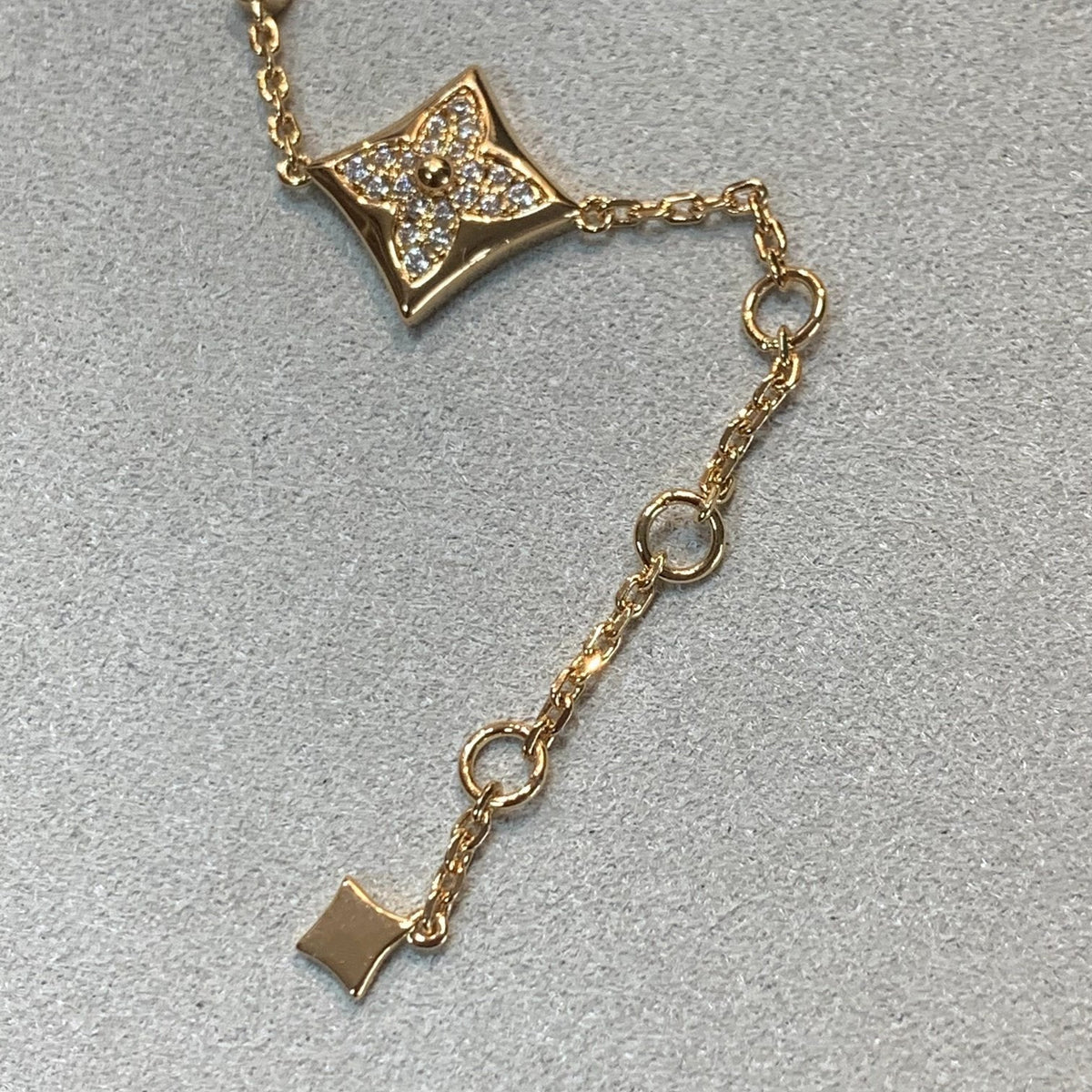 [⭐Miroze]STAR AND SUN 4 MOTIFS GOLD DIAMONDS BRACELET