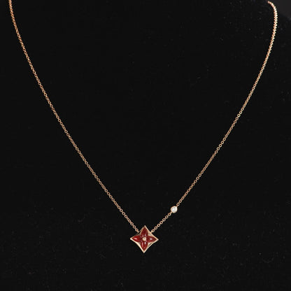 [⭐Miroze]STAR NECKLACE PINK GOLD 1 DIAMOND