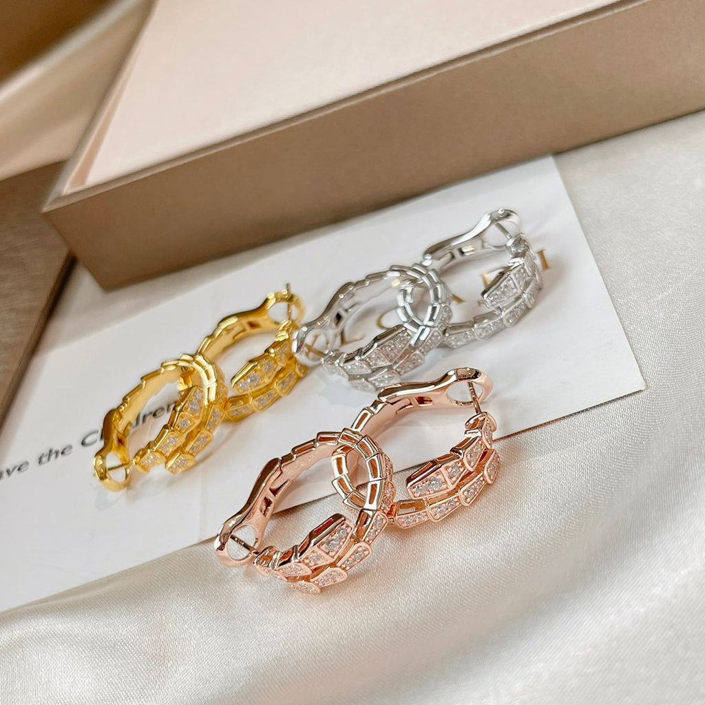[⭐Veya]SERPENTI EARRINGS DIAMOND