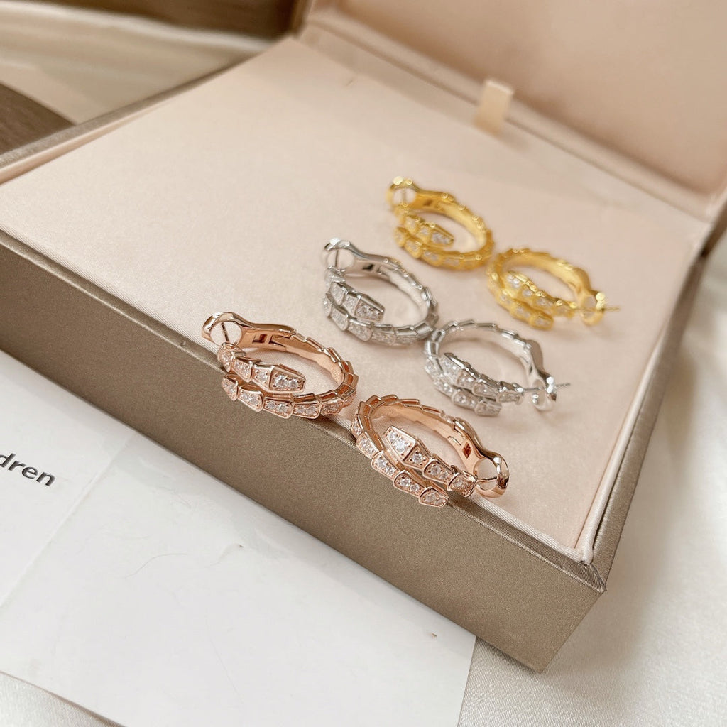 [⭐Veya]SERPENTI EARRINGS DIAMOND