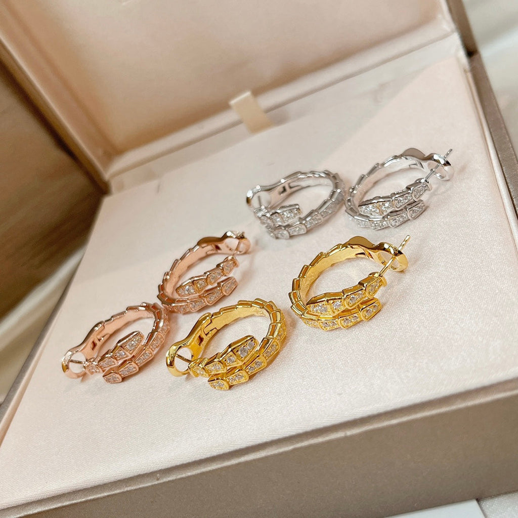 [⭐Veya]SERPENTI EARRINGS DIAMOND