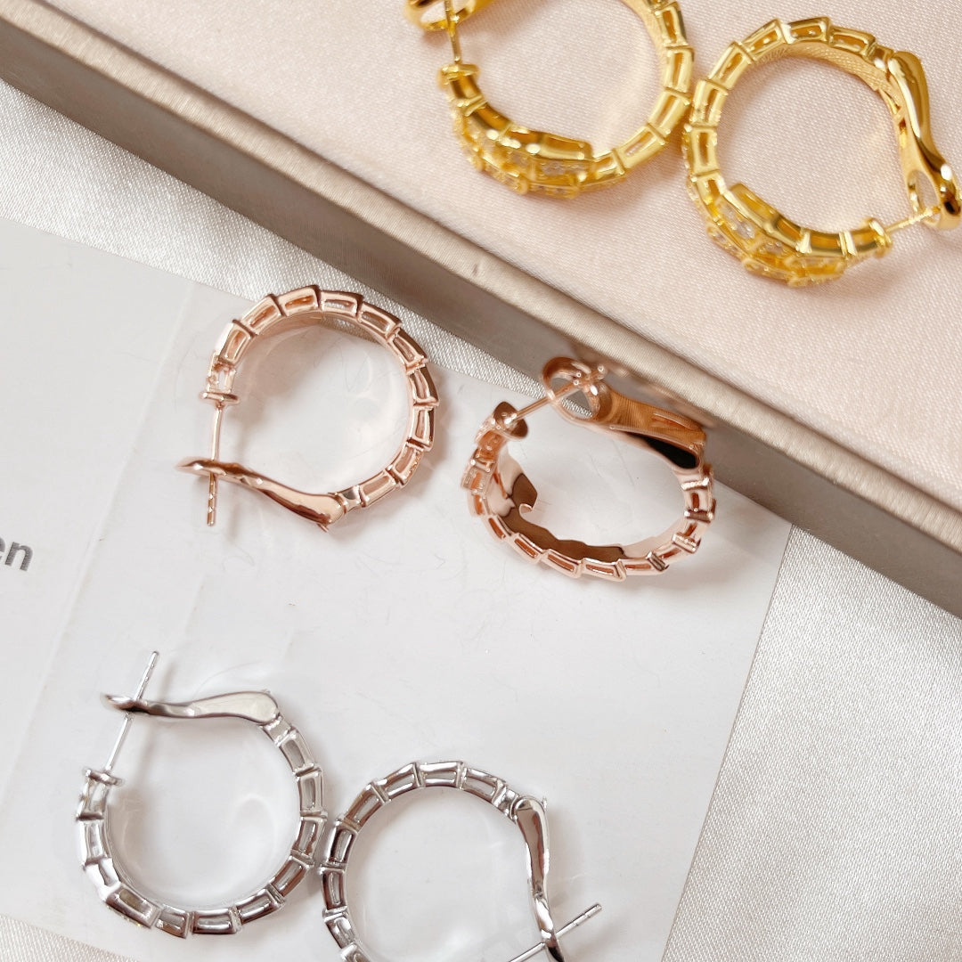 [⭐Miroze]SERPENTI EARRINGS DIAMOND