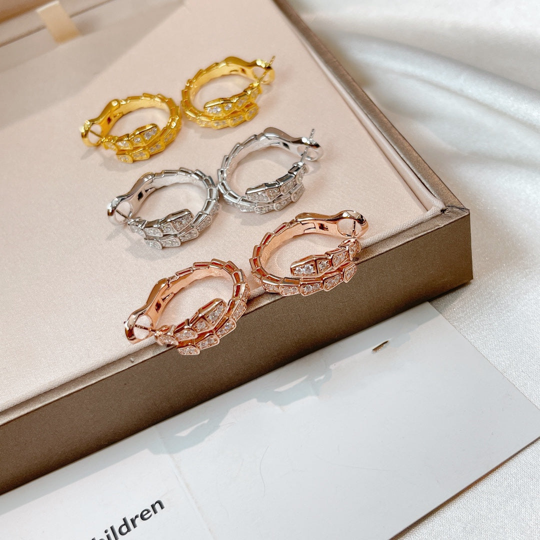[⭐Veya]SERPENTI EARRINGS DIAMOND