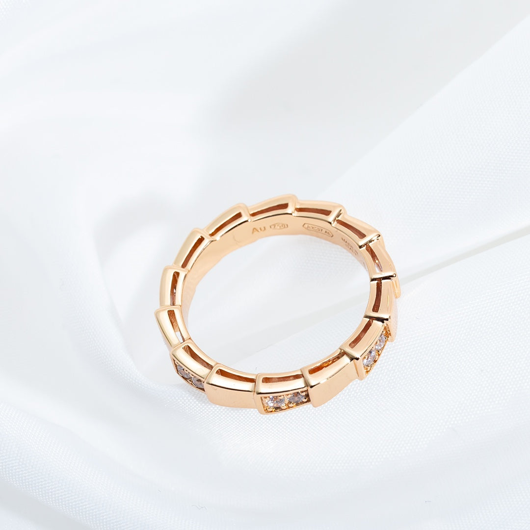 [⭐Veya]SERPENTI RING PINK GOLD  3MM