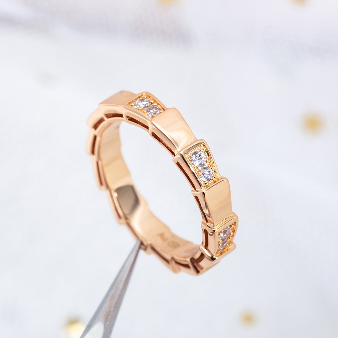 [⭐Miroze]SERPENTI RING PINK GOLD  3MM