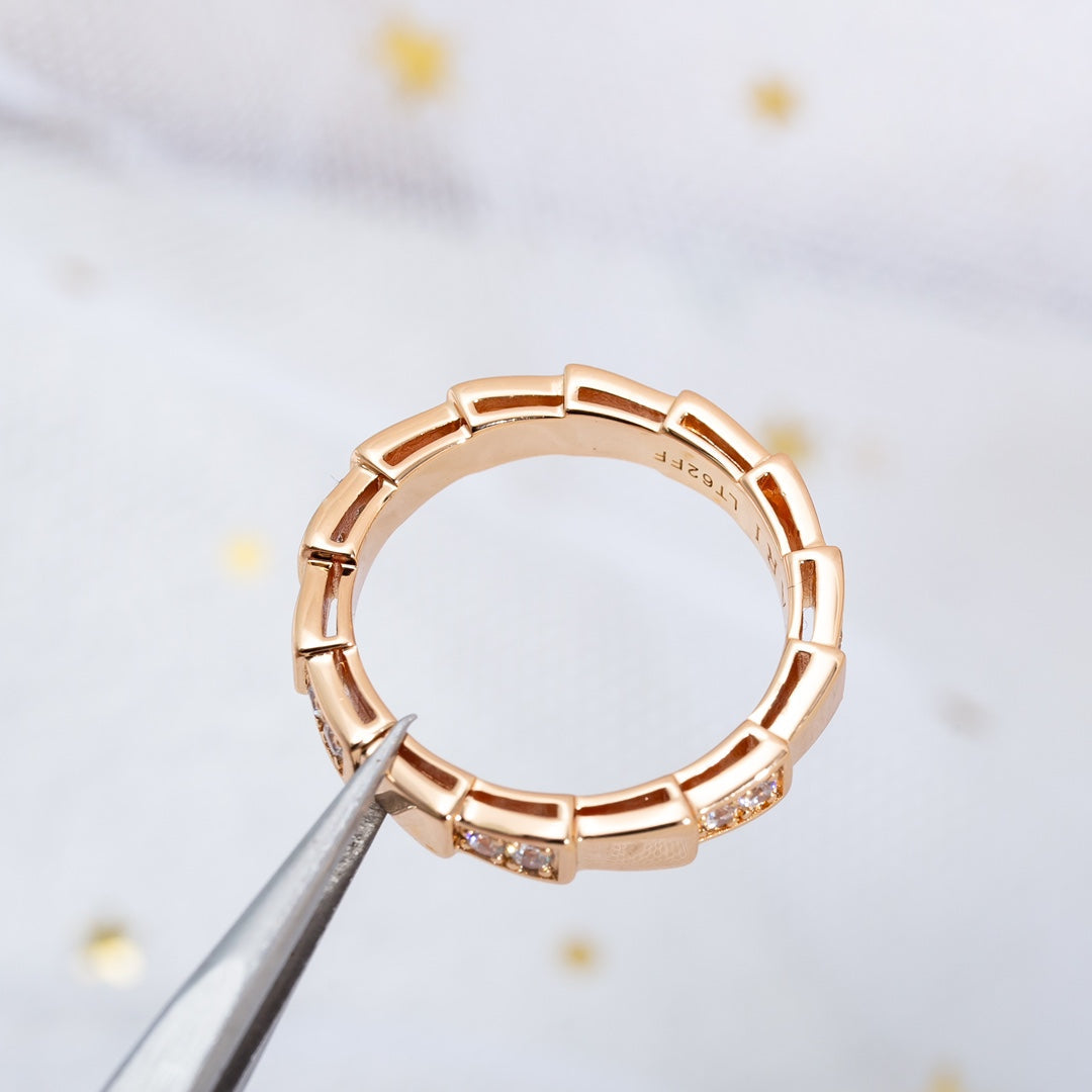 [⭐Miroze]SERPENTI RING PINK GOLD  3MM