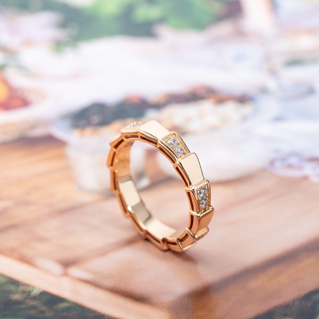 [⭐Veya]SERPENTI RING PINK GOLD  3MM